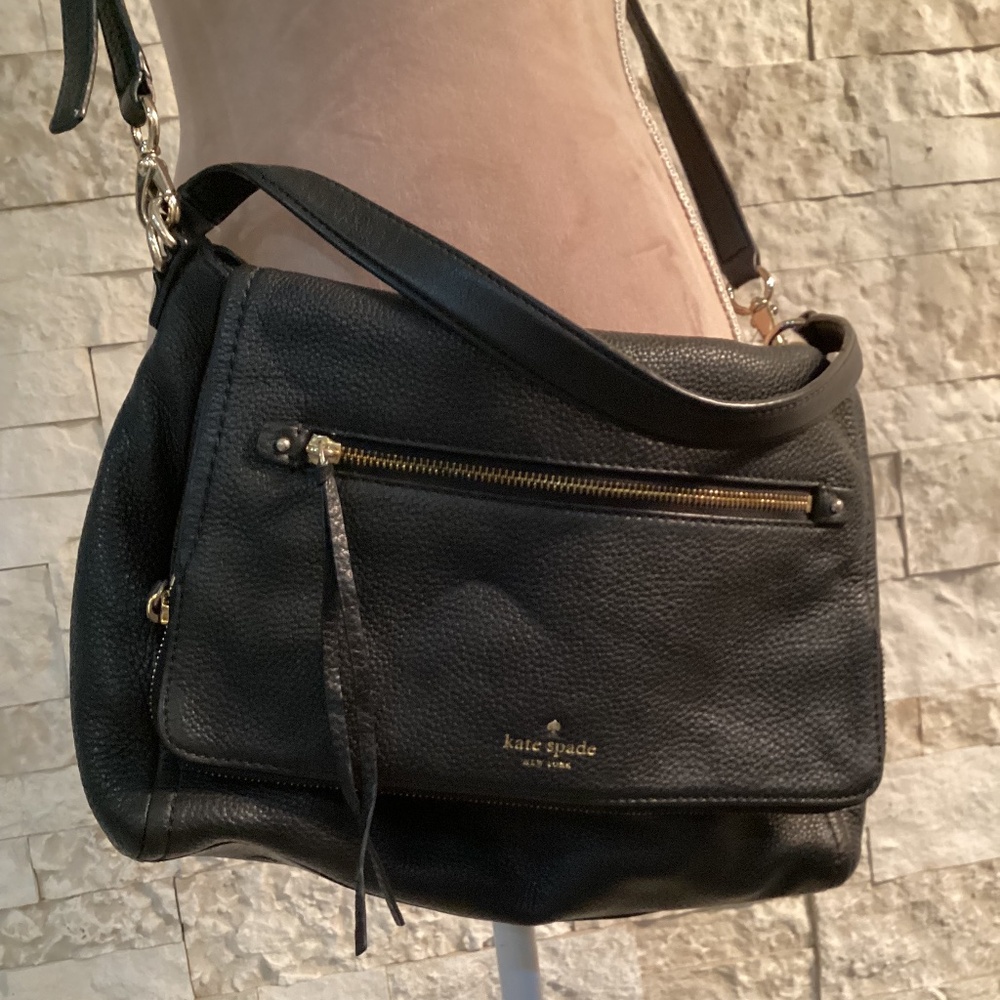 Kate Spade Cobble Hill Toddy Black Pebbled Leather Shoulder Bag